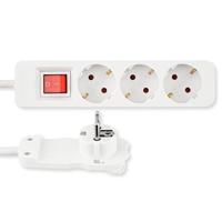 REV 0012326114 Stekkerdoos met schakelaar 3-voudig Wit Randaarde stekker 1 stuk(s) - thumbnail