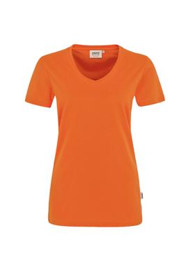 Hakro 181 Women's V-neck shirt MIKRALINAR® - Orange - 5XL