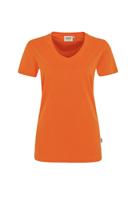 Hakro 181 Women's V-neck shirt MIKRALINAR® - Orange - 5XL - thumbnail