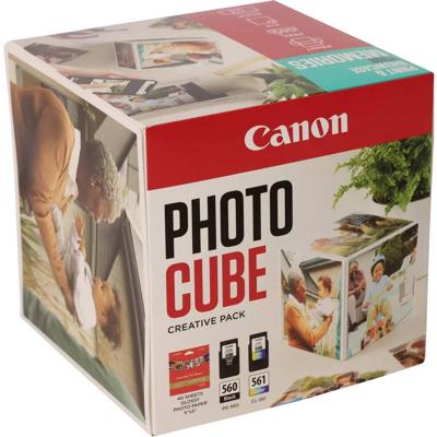 Canon Fotokubusset PG-560+CL-561 Origineel Combipack Zwart, Kleur, Blauw, Wit 3713C012