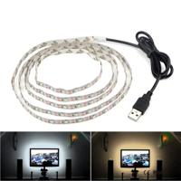 USB Power SMD 3528 epoxy LED strip licht kerst Bureau decor lamp voor TV achtergrondverlichting lengte: 5m (wit licht) - thumbnail