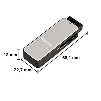 Hama Externe geheugenkaartlezer USB-A 3.2 Gen 1 Zwart