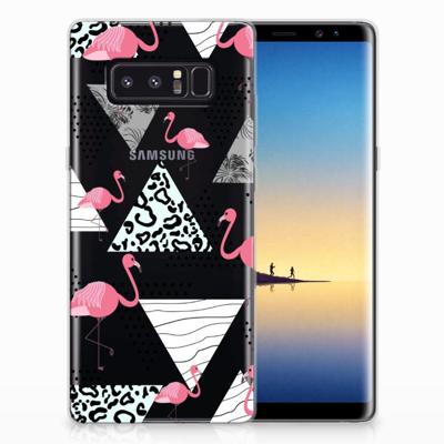 Samsung Galaxy Note 8 | TPU Hoesje | Flamingo Triangle Samsung Galaxy Note 8 | TPU Hoesje | Flamingo Triangle