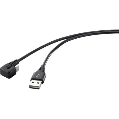 Renkforce RF-4609276 USB-kabel USB 2.0 USB-C stekker, USB-A stekker 1.00 m Zwart