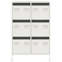 Hoge kast 68x39x101,5 cm staal wit - thumbnail