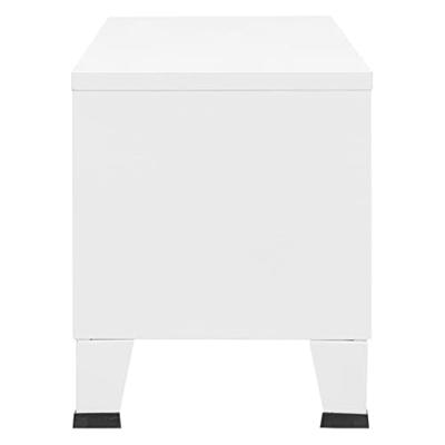 Tv-meubel industrieel 105x35x42 cm metaal wit