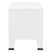 Tv-meubel industrieel 105x35x42 cm metaal wit - thumbnail