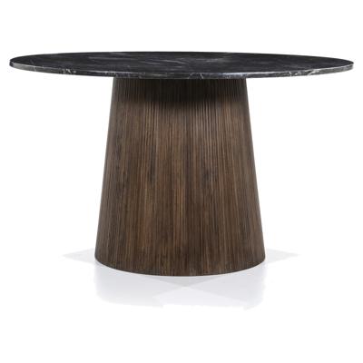 Eleonora Ronde Eettafel 'Maxim' Mangohout en marmer, 130cm