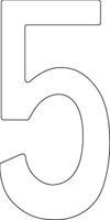 Intersteel Huisnummer 5Numbra zwart - 0023.402045 - thumbnail
