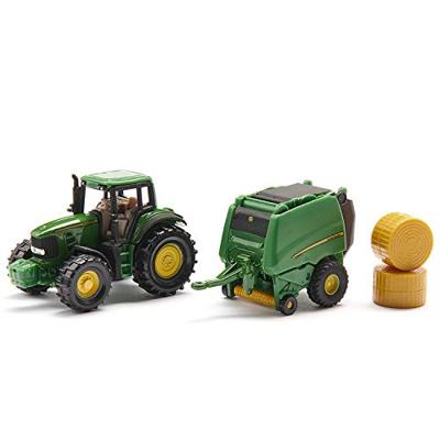 Siku 1665 John Deere + Balenpers - thumbnail