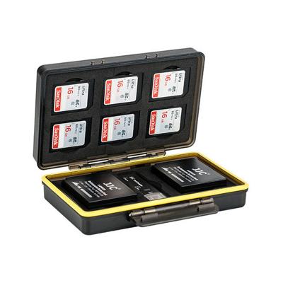 JJC BC-3NPW126 multifunctionele batterij case voor Fujifilm NP-W126/W126S accu's met ruimte voor 6 SD kaarten