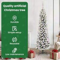 Kunstkerstboom met 150 LED Wit 150 cm PVC en Metaal en Plastic - thumbnail
