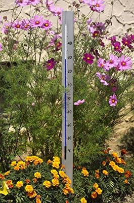 Buitenthermometer aluminium Central Park 130 cm
