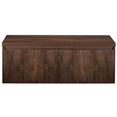 Frozen 3D Badmeubelset 120 cm - Greeplijst in Kleur - Inclusief Wastafelbovenblad Dark Oak