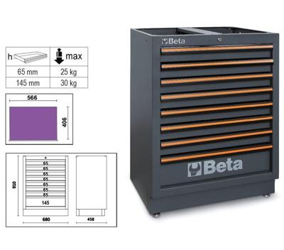 Beta C45Pro M8-Vaste Module Met 8 Laden - 045000238