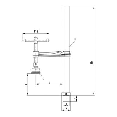 Bessey TWM28-30-12 Lijmtang (diep) Spanbreedte (max.):300 mm Afm. werkbereik:120 mm
