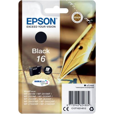 Epson Inktcartridge 16 Origineel Zwart C 13 T 16214012 Epson Inktcartridge 16 Origineel Zwart C 13 T 16214012