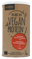 Purasana Proteine zonnebloem hennep pompoen cacao vegan bio 400 Gram - thumbnail