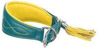 TRIXIE HALSBAND HOND ACTIVE COMFORT VOOR WINDHONDEN LEER PETROL 21-26X4 CM - thumbnail