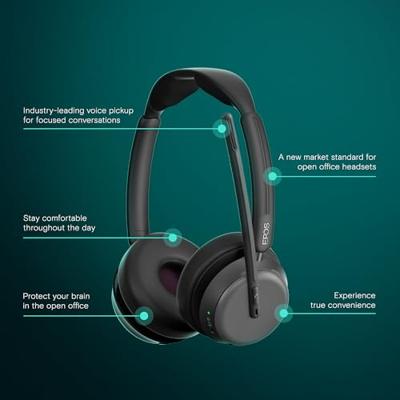 EPOS Impact 1060 ANC On Ear headset Computer Bluetooth Stereo Zwart Noise Cancelling Headset EPOS Impact 1060 ANC On Ear headset Computer Bluetooth Stereo Zwart Noise Cancelling Headset