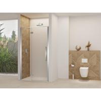Van Rijn Products ST07 Deur vast deel - 108x200cm - helder glas - stabilisatiestang - Chroom ST07300110HECH - thumbnail