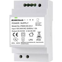 Basetech BT-2250321 DIN-rail netvoeding 24 V 2.5 A 60 W Aantal uitgangen:2 x Inhoud 1 stuk(s) - thumbnail