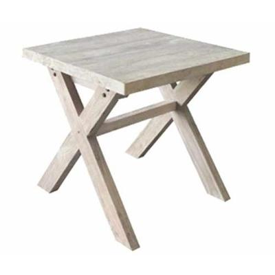 Tuintafel Cross teak 80x80 tuinmeubel Van der Leeden - Van der leeden