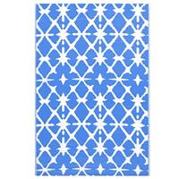 VidaXL Buitenkleed arakil 80x150 cm pp blauw en wit - thumbnail