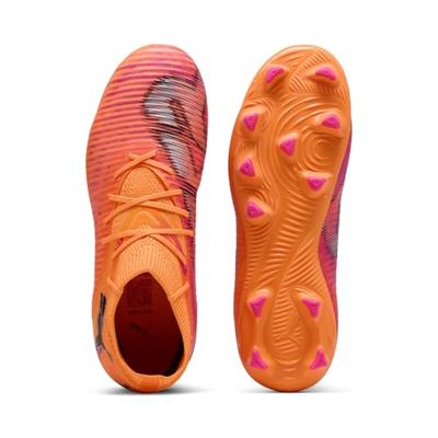PUMA Future 8 Pro Gras / Kunstgras Voetbalschoenen (MG) Kids Oranje Roze Zwart