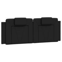 Bedframe met hoofdbord kunstleer zwart 120x200 cm - thumbnail