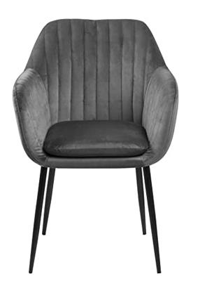Sohome Eetkamerstoel 'Albin' Velvet, kleur Donkergrijs
