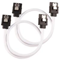 Corsair Hoogwaardige ommantelde SATA-kabel 30 cm (witte kleur) - thumbnail