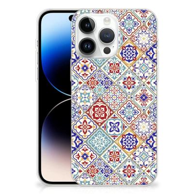 iPhone 14 Pro Max | TPU | Siliconen hoesje | Tiles Color