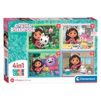 Clementoni Supercolor 4in1 Puzzel Gabbys Dollhouse 12-24 Stukjes - thumbnail