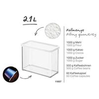 Rotho LOFT Bewaardoos 20x10x14.2 cm 2.1L Wit/Transparant - thumbnail