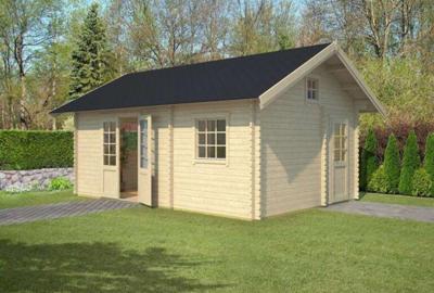 Outdoor Life Caroline Blokhut 595x410 cm 40 mm vuren blank- Zadeldak- Onbehandeld vurenhout- Outdoor Life Outdoor Life Caroline Blokhut 595x410 cm 40 mm vuren blank- Zadeldak- Onbehandeld vurenhout- Outdoor Life