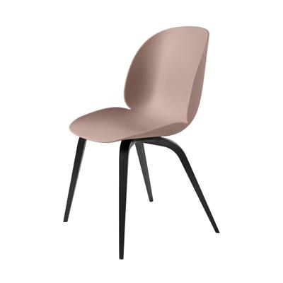 Gubi Beetle eetkamerstoel zwart beuken Sweet Pink