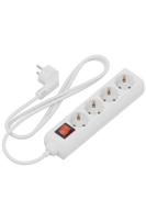 Tafelcontactdoos wit met schakelaar - thumbnail