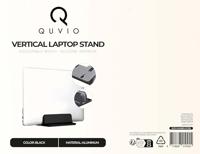 QUVIO Verticale laptop standaard aluminium zwart - thumbnail
