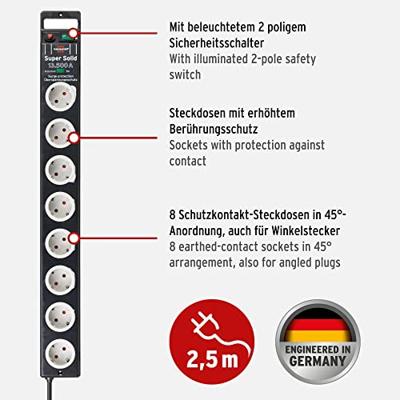 Brennenstuhl Super-Solid overspanningsbeveiliging 13.500A stekkerdoos - thumbnail