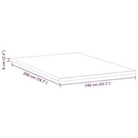 VidaXL Matrastopper wit en groen 140 x 200 cm jacquard stof - thumbnail