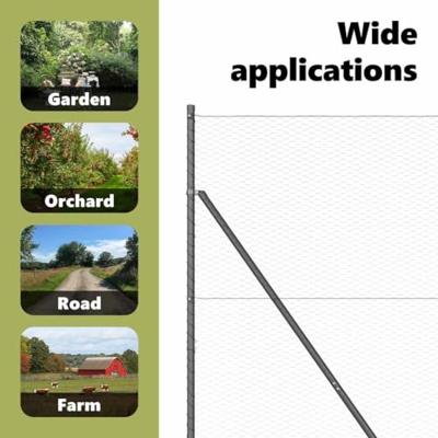 VidaXL Afrasteringspaal grijs 25 x 1,6 m (25 mm gaas) staal en pvc