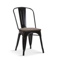 Stoel Lex Zwart - Set van 4 - thumbnail