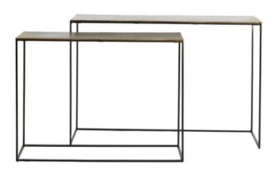 Light & Living Sidetable 'Zayn' Set van 2 stuks, kleur Antiek Brons