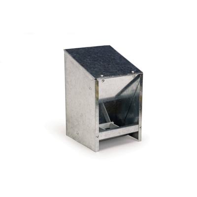 Olba Producten/voerbak verzinkt met schuine deksel 2 5kg