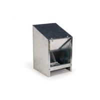 Voerbak verzinkt met schuine deksel 2,5kg - thumbnail