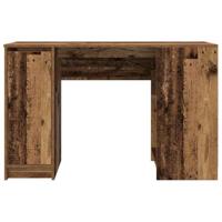 Bureau 120x42x76 cm spaanplaat oud hout - thumbnail