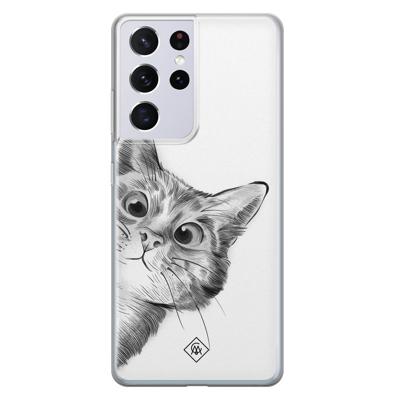 Samsung Galaxy S21 Ultra siliconen hoesje - Peekaboo Samsung Galaxy S21 Ultra siliconen hoesje - Peekaboo