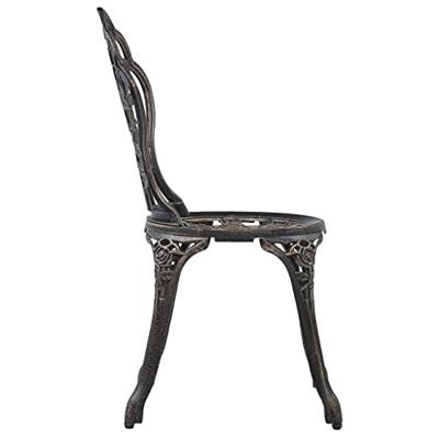Bistrostoelen 2 st gietaluminium bronskleurig - thumbnail