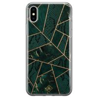 iPhone X/XS siliconen hoesje - Abstract groen - thumbnail